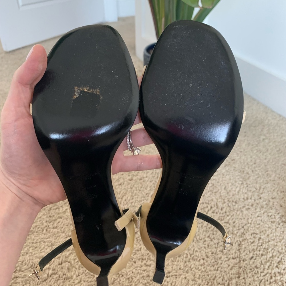 SAINT LAURENT Jane Heel Sandal Nude Size 38.5 - Picture 6 of 7